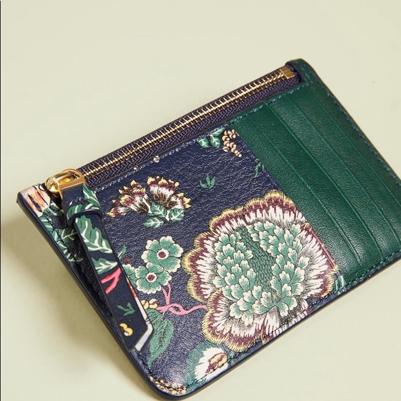 ⛔️SOLD⛔️Authentic Tory Burch leather floral card - Picture 2 of 7